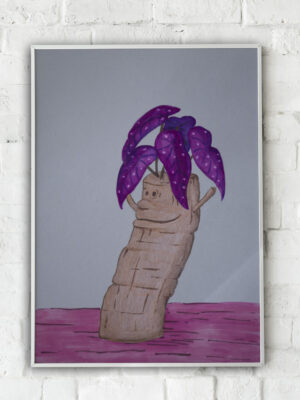 Fröhlicher Pflanzenmann